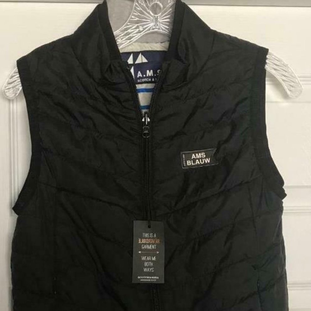 Kids A.M.S. Blauw Scotch & Soda Quilt Vest 10 yr
